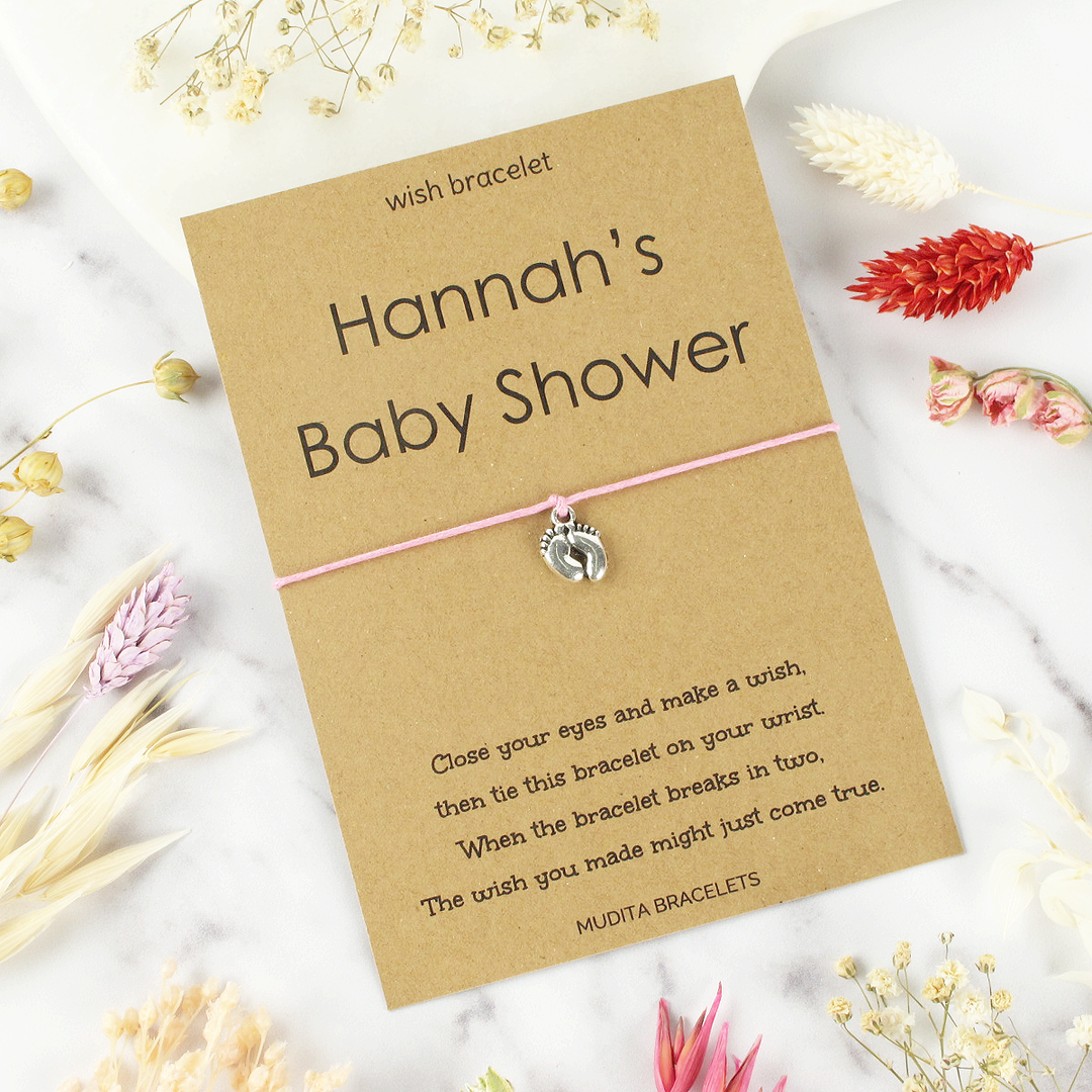 Personalised Baby Shower Wish - Mudita Bracelets