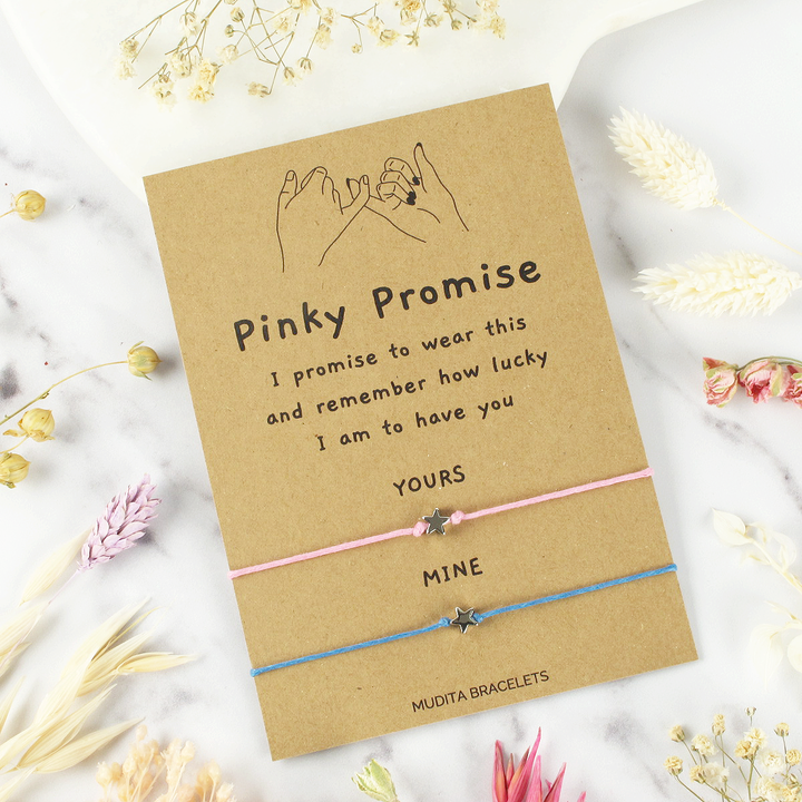 Pinky Promise Star Charm Wish Bracelets