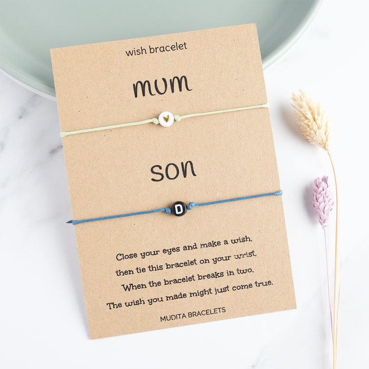 Mum & Son Initial Wish Bracelet