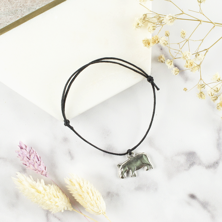 Be Yourself Hippo Charm Wish Bracelet