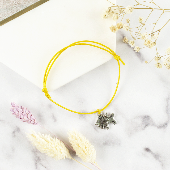 Courage Lion Charm Wish Bracelet