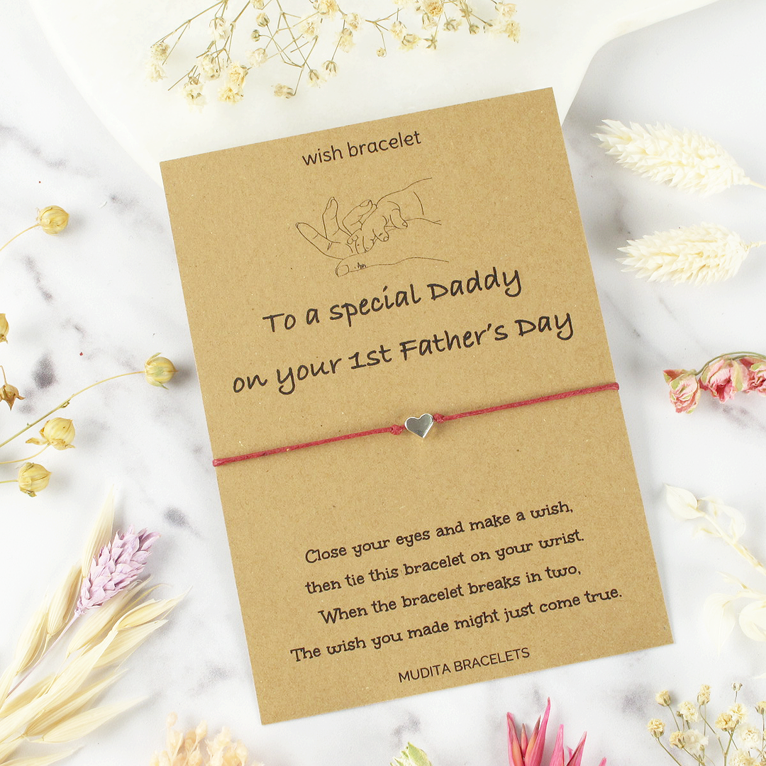 To Daddy On Your 1st Father's Day - Mudita Bracelets
