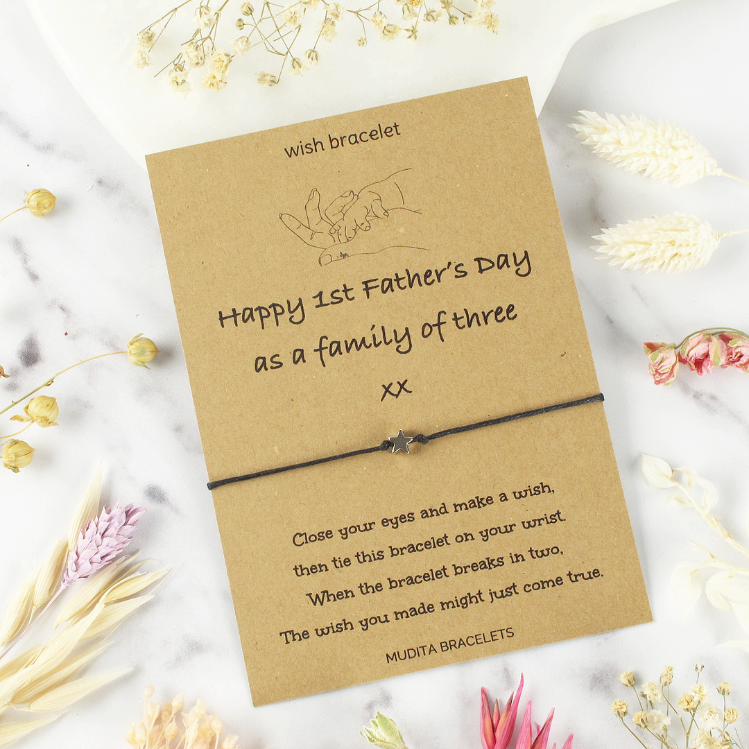 Happy Father's Day as Family Of Three - Mudita Bracelets