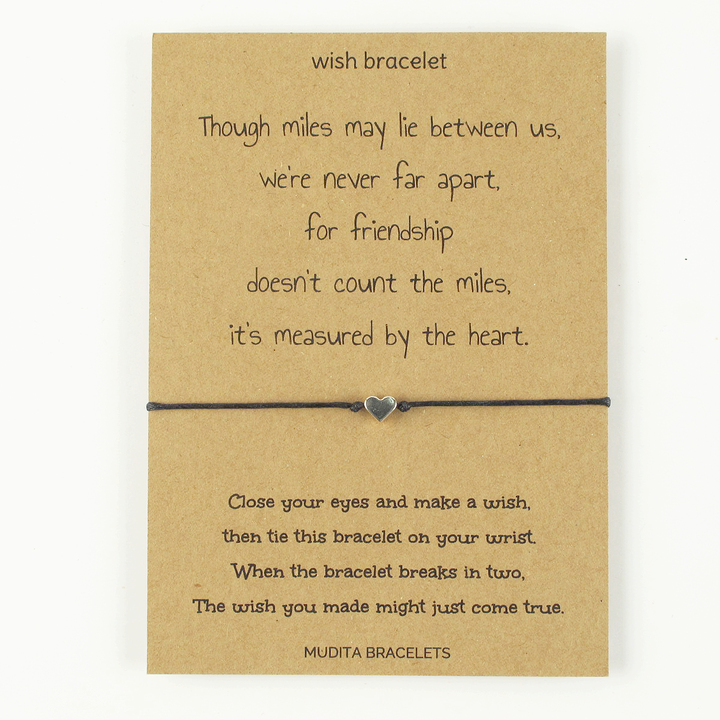 Friendship Doesn't Count The Miles Wish Bracelet
