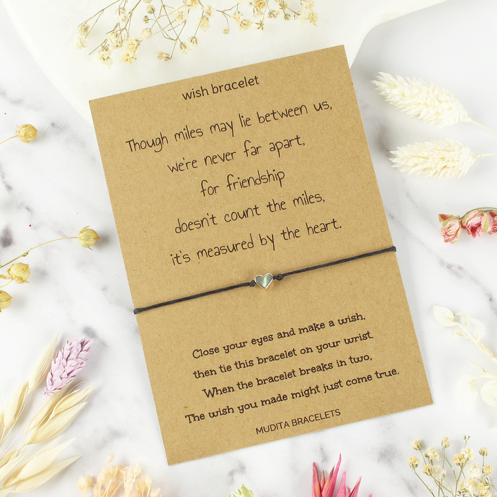 Friendship Doesn't Count The Miles Wish Bracelet