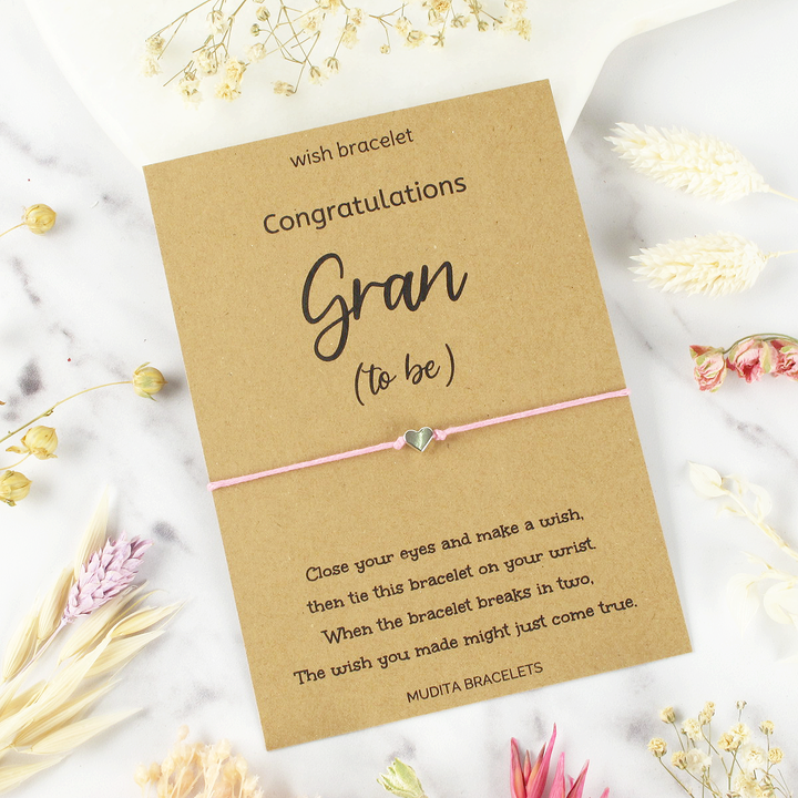 Gran To Be Heart Charm Wish Bracelet