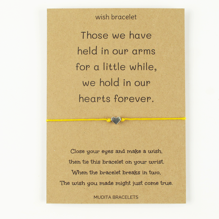 In Our Hearts Forever Remembrance Wish Bracelet