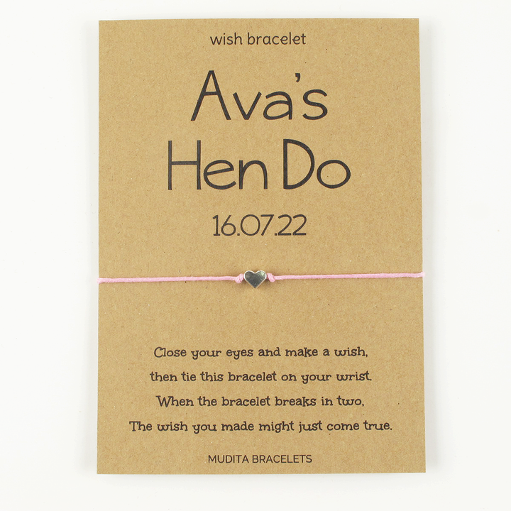 Custom Hen Do Wish Bracelet