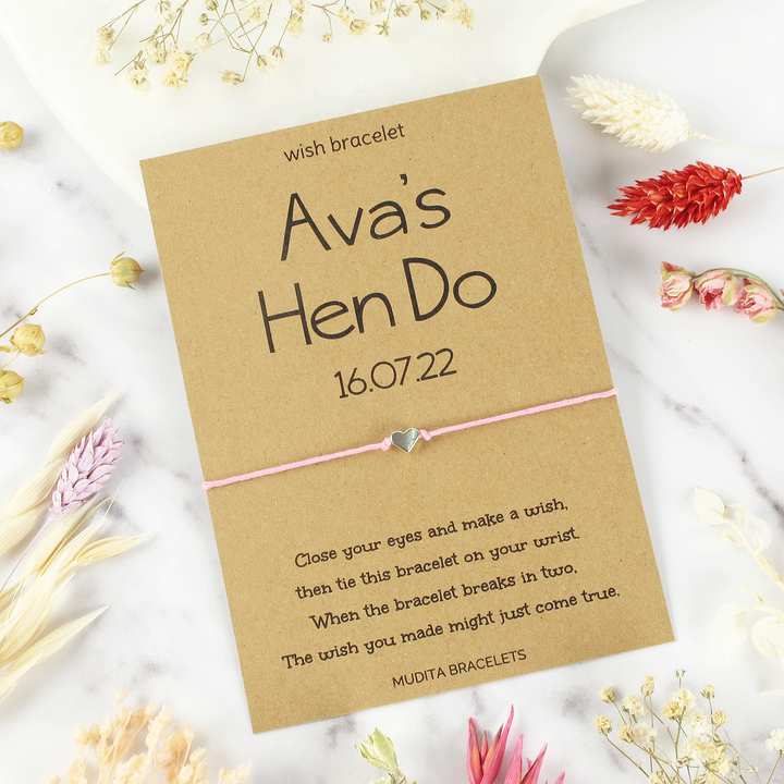 Custom Hen Do Wish Bracelet