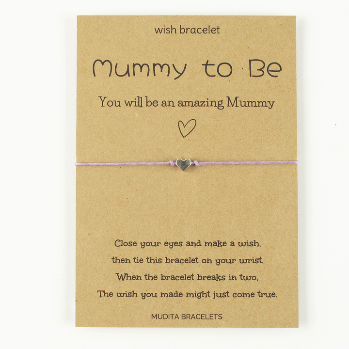 Amazing Mummy Heart Charm Wish Bracelet