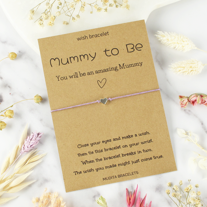 Amazing Mummy Heart Charm Wish Bracelet