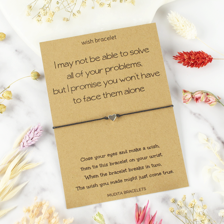 I Promise Heart Charm Wish Bracelet
