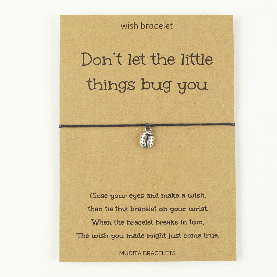 The Little Things Ladybird Charm Wish Bracelet
