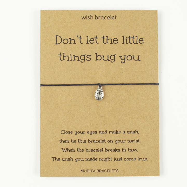 The Little Things Ladybird Charm Wish Bracelet