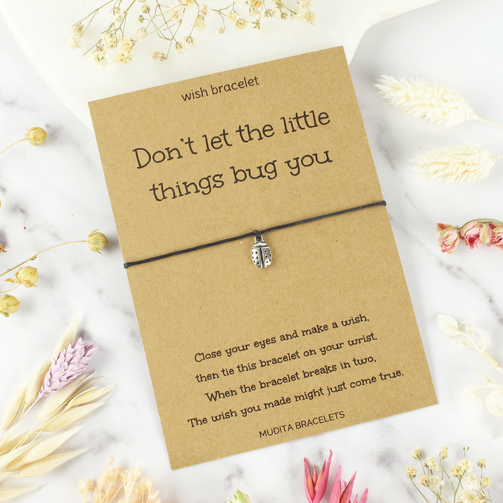 The Little Things Ladybird Charm Wish Bracelet