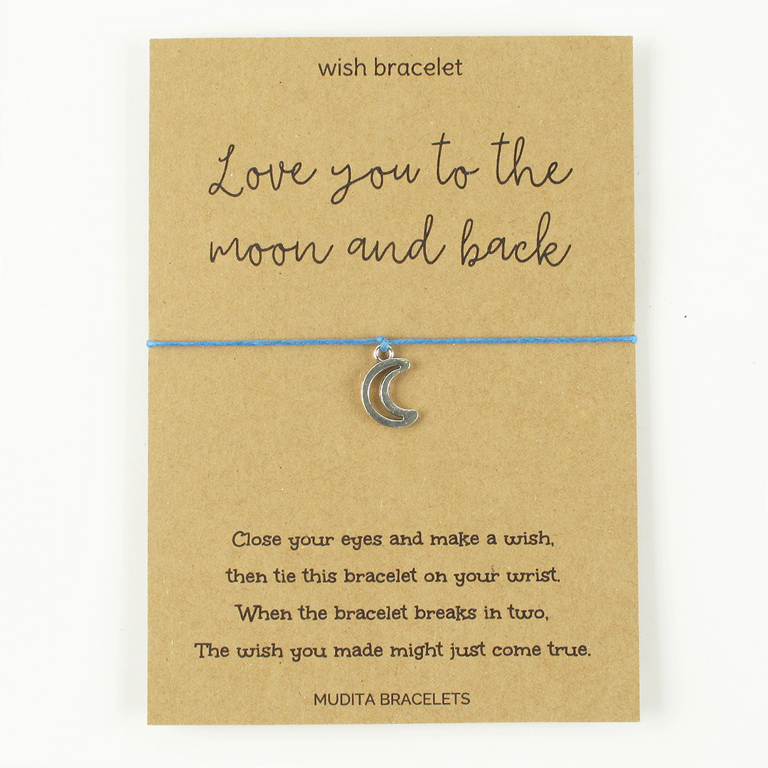 Love You To The Moon And Back Wish Bracelet