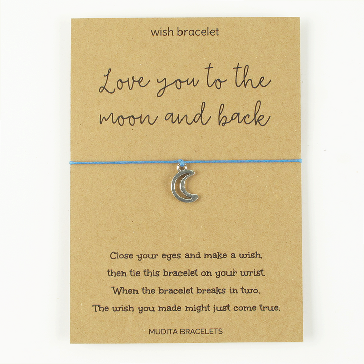 Love You To The Moon And Back Wish Bracelet