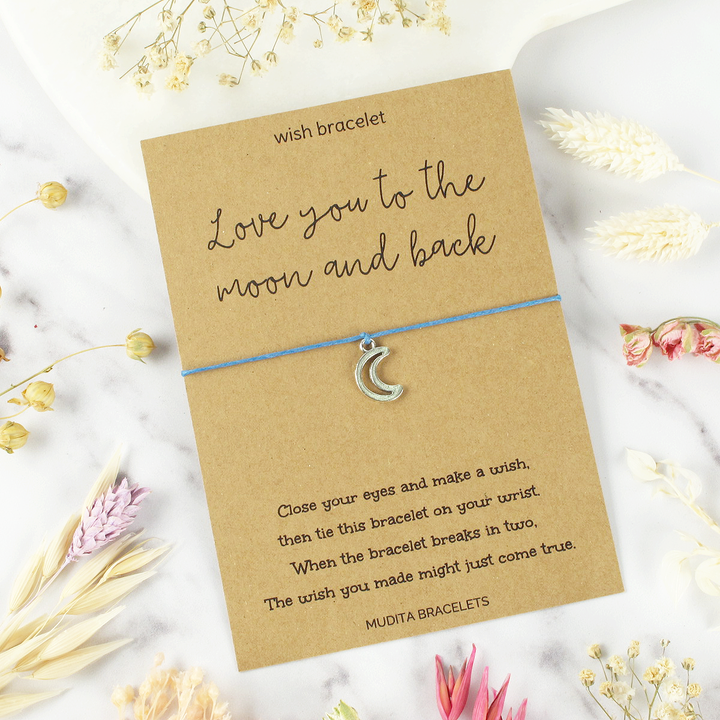 Love You To The Moon And Back Wish Bracelet