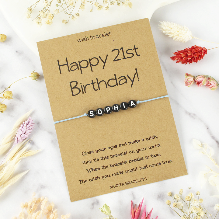 Personalised Birthday Name Bracelet