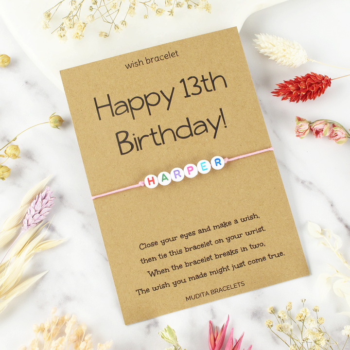 Personalised Birthday Name Bracelet