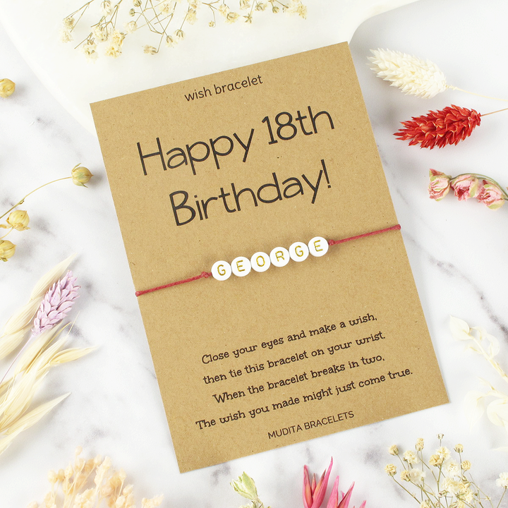 Personalised Birthday Name Bracelet