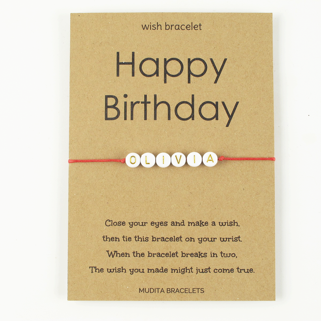 Happy Birthday Name Bracelet