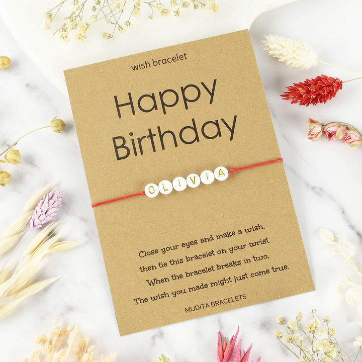 Happy Birthday Name Bracelet