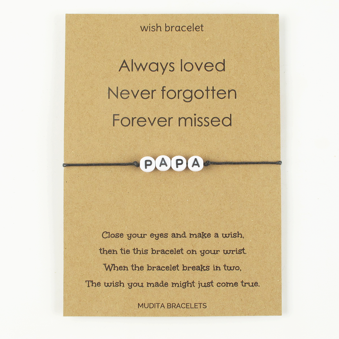 Never Forgotten Remembrance Name Bracelet