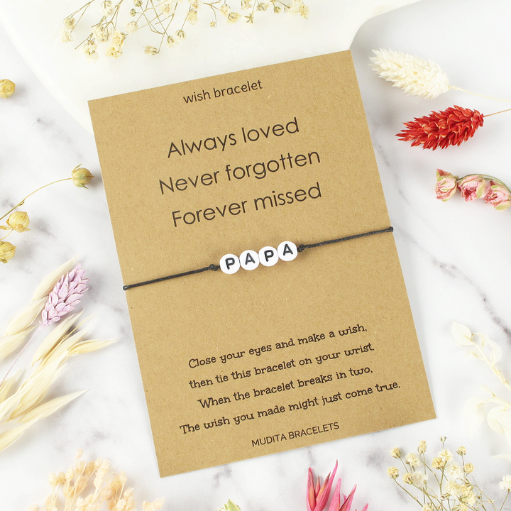 Never Forgotten Remembrance Name Bracelet