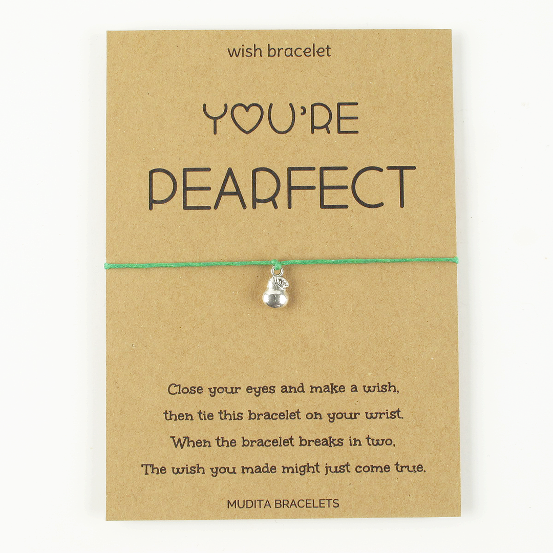 You're Pearfect Pear Charm Wish Bracelet