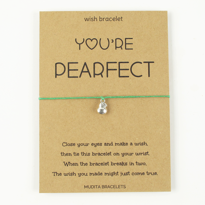 You're Pearfect Pear Charm Wish Bracelet