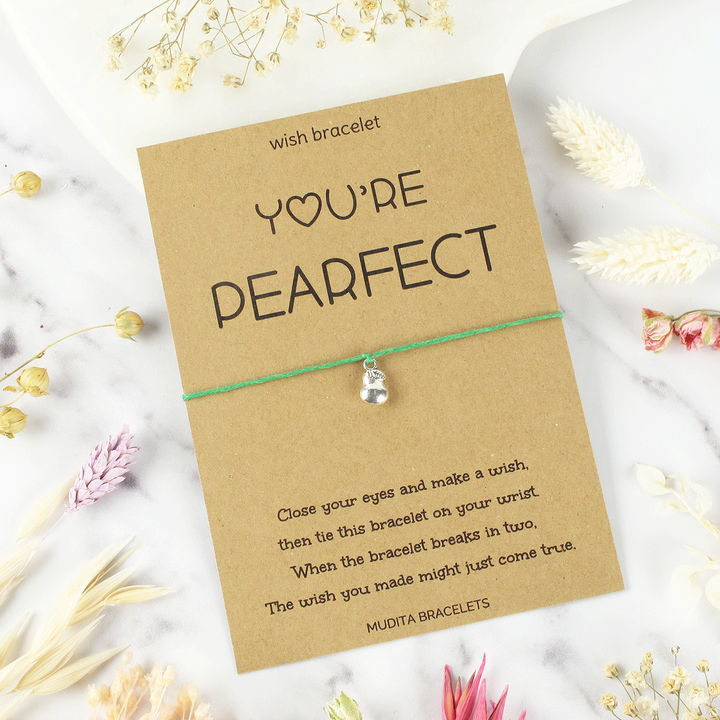 You're Pearfect Pear Charm Wish Bracelet