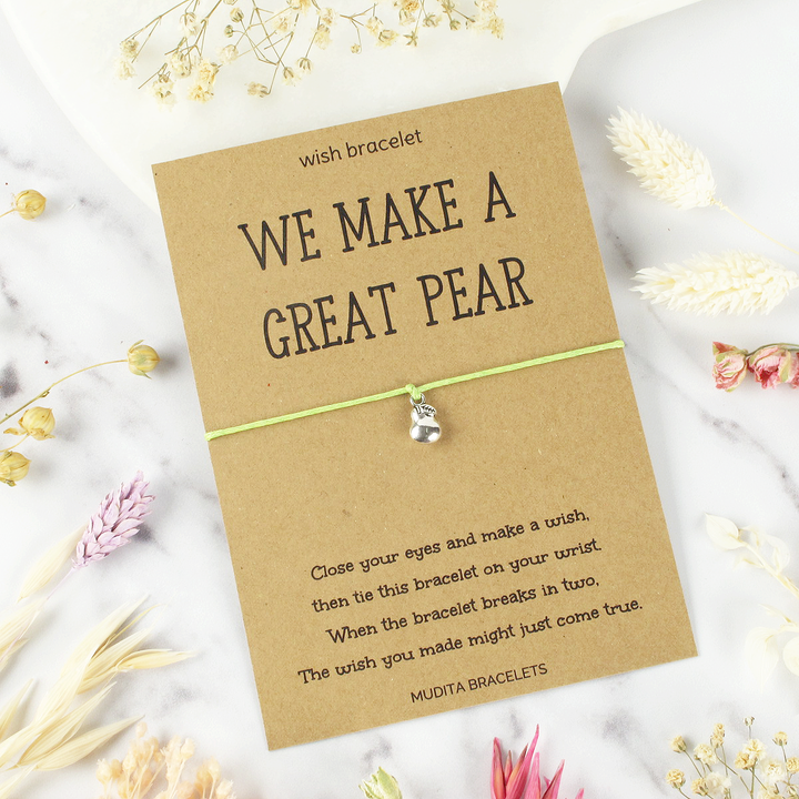 We Make A Great Pear Wish Bracelet