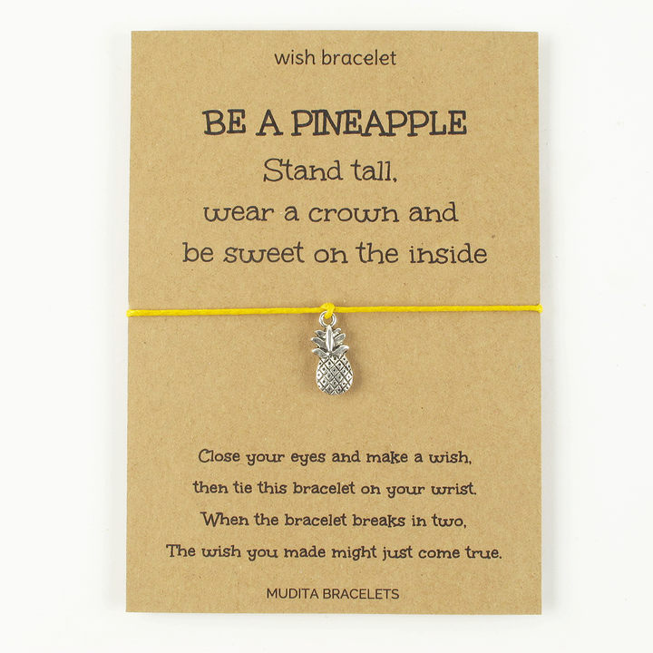 Wear A Crown Pineapple Charm Wish Bracelet
