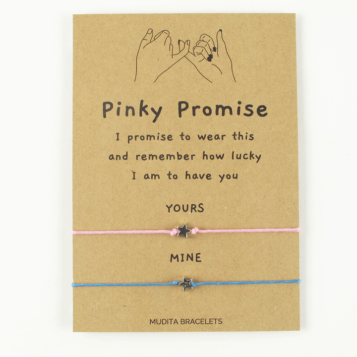 Pinky Promise Star Charm Wish Bracelets