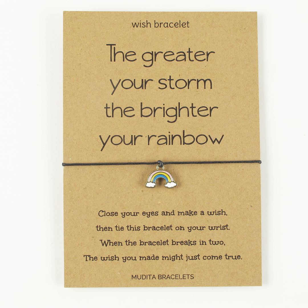 The Greater Your Storm Rainbow Wish Bracelet