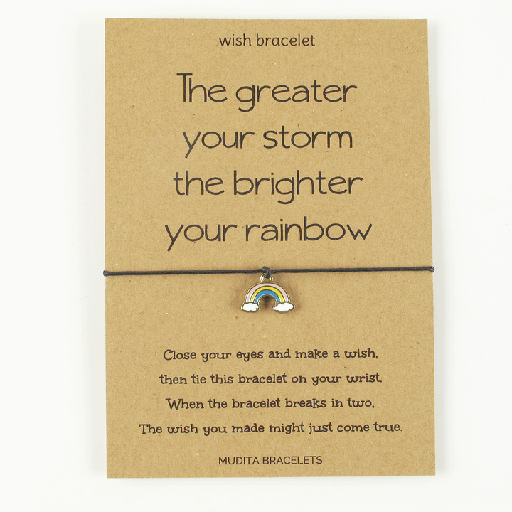 The Greater Your Storm Rainbow Wish Bracelet