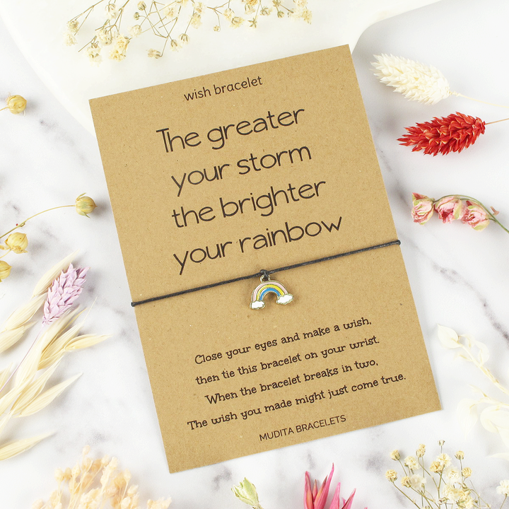 The Greater Your Storm Rainbow Wish Bracelet