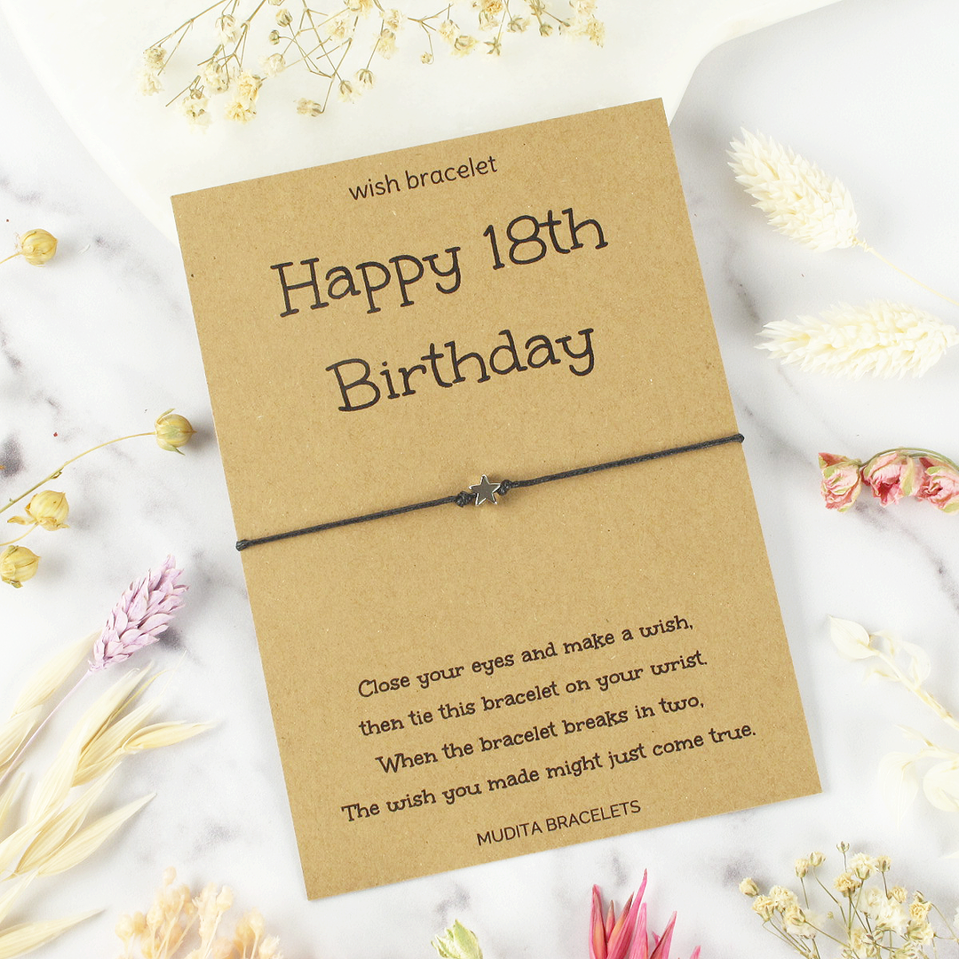 Personalised Birthday Charm Wish Bracelet Mudita Bracelets