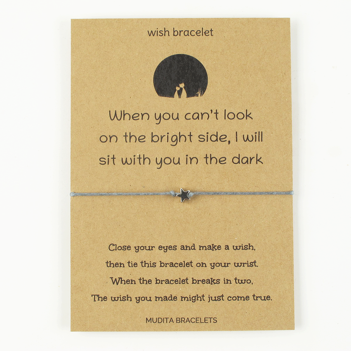 I Will Sit With You In The Dark Wish Bracelet