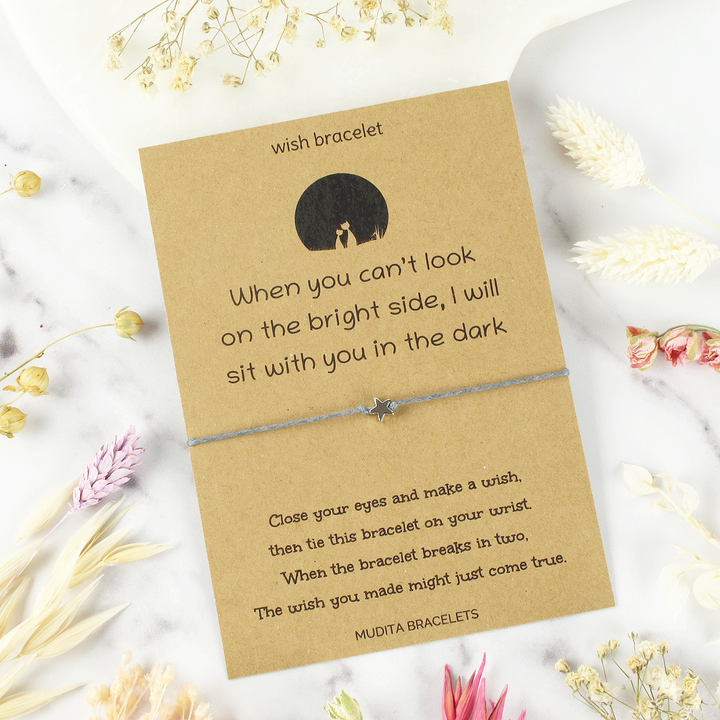 I Will Sit With You In The Dark Wish Bracelet