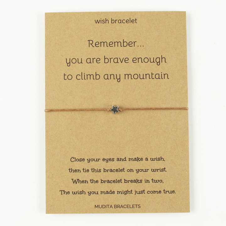 Climb Any Mountain Star Charm Wish Bracelet