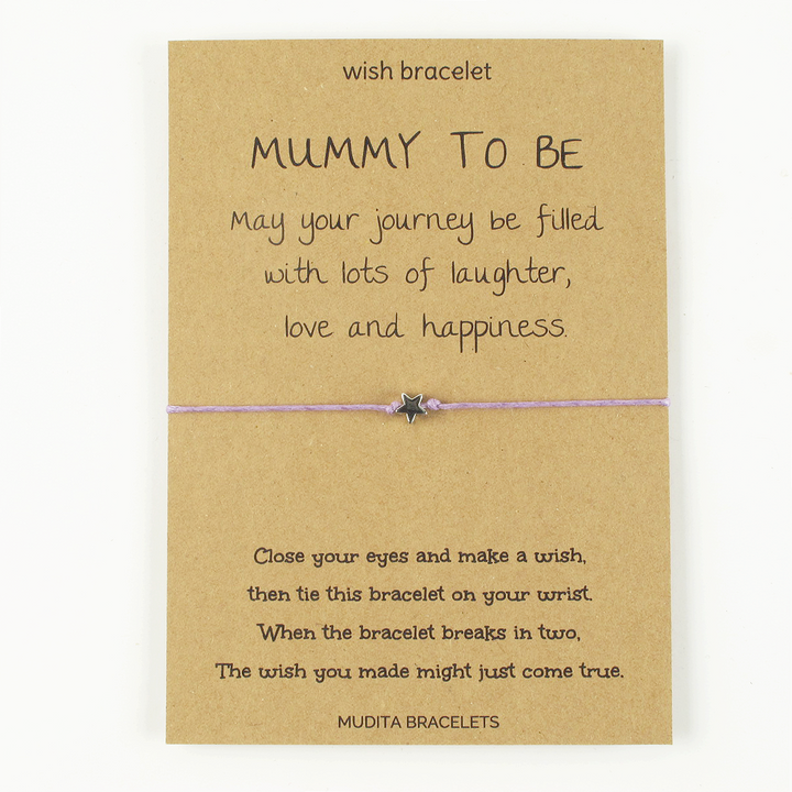 Mummy To Be Star Charm Wish Bracelet