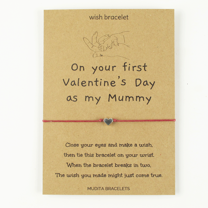 First Valentine's Day As My Mummy Wish Bracelet