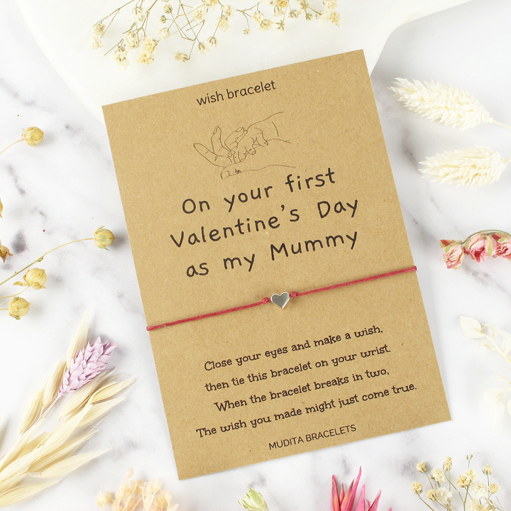 First Valentine's Day As My Mummy Wish Bracelet