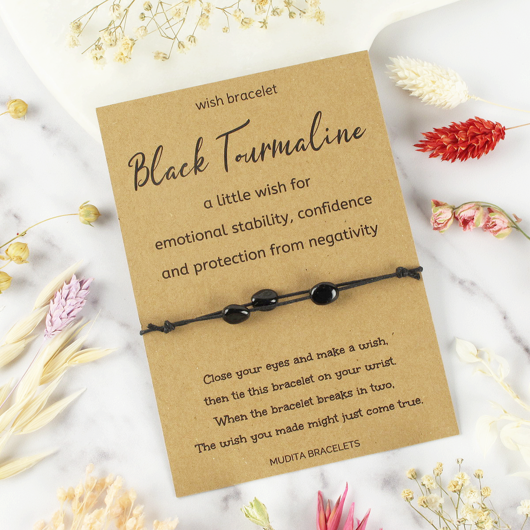 Black Tourmaline Wish Bracelet Mudita Bracelets